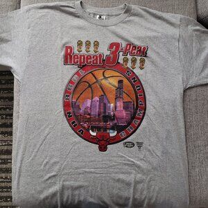 NEVER WORN REPEAT 3 PEAT Chicago Bulls Championship Tee-Shirt,  size XL